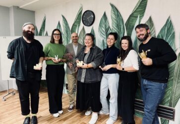 Foto z hodnocení: (zleva) Václav Pruner (WMC Grey), Klára Palmer (DDB Prague), Pavel Sobek (Boomerang Communication), Petra Jankovičová (AKA a Triad Prague), Jana Valenčíková (ADC), Dajana Szekelyová (Zaraguza), Rado Jankovič (Triad Prague).
